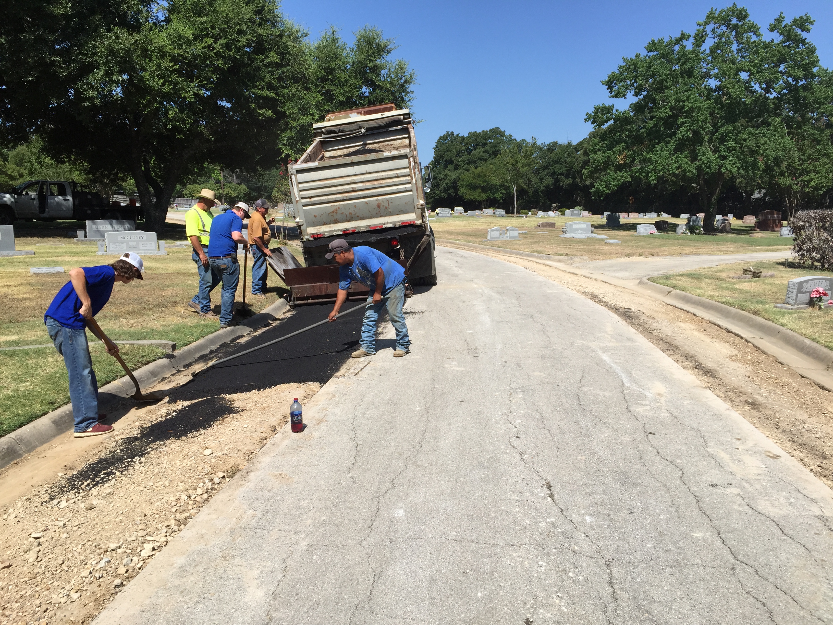 Street Repair at Oakwood Cemetery